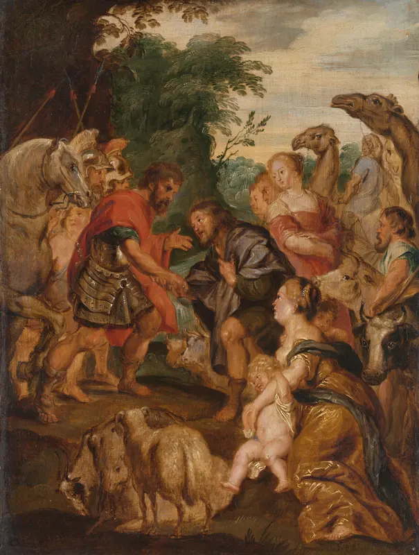 The Reconciliation Between Jacob and Esau Wall Art by Unknown - High-Resolution Digital Print