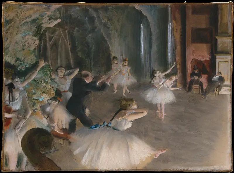 The Rehearsal Onstage Wall Art by Edgar Degas - High-Resolution Digital Print