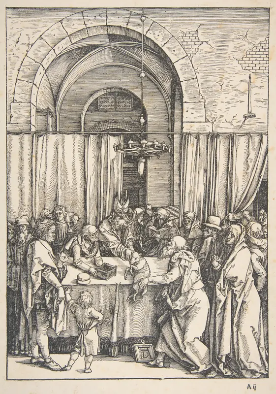 The Rejection of Joachim's Offering, from "The Life of the Virgin" Wall Art by Albrecht Dürer - High-Resolution Digital Print