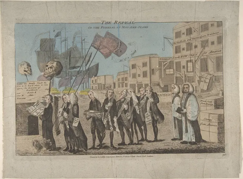 The Repeal, or the Funeral of Miss Ame-Stamp Wall Art by Anonymous, British, 18th century - High-Resolution Digital Print