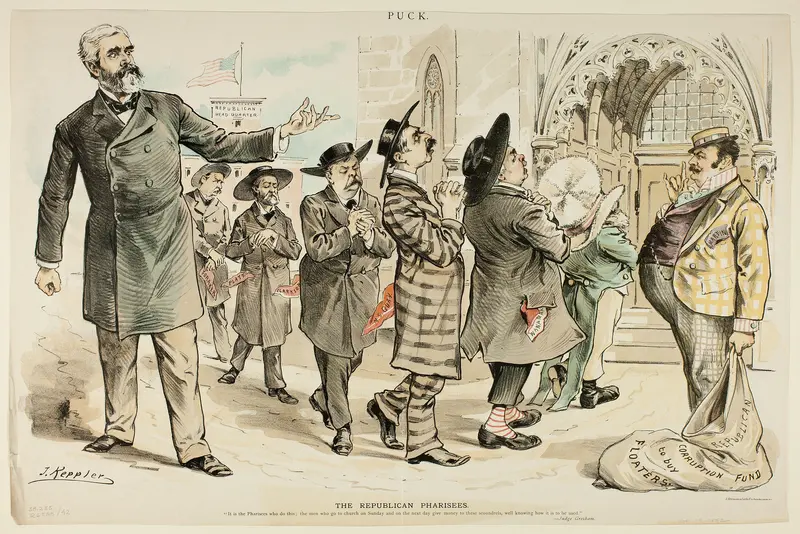 The Republican Pharisees, from Puck Wall Art by Joseph Keppler - High-Resolution Digital Print