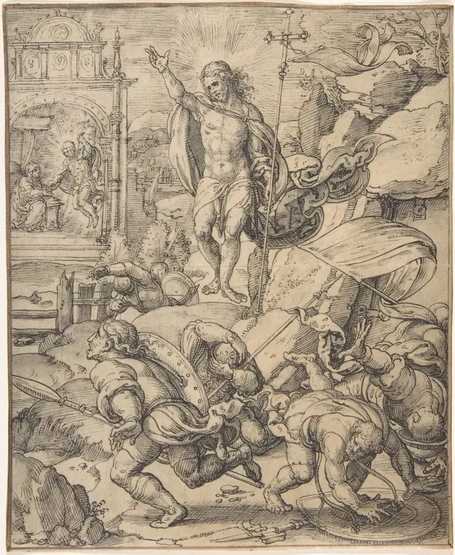 The Resurrection Wall Art by Bernard van Orley - High-Resolution Digital Print