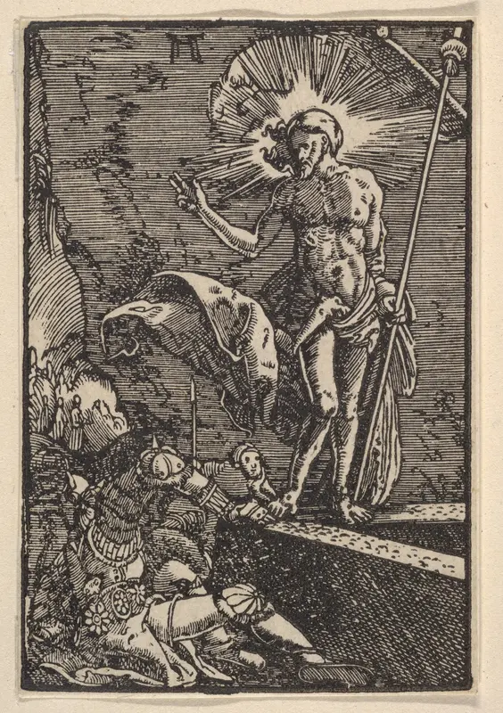 The Resurrection, from "The Fall and Salvation of Mankind Through the Life and Passion of Christ" Wall Art by Albrecht Altdorfer - High-Resolution Digital Print
