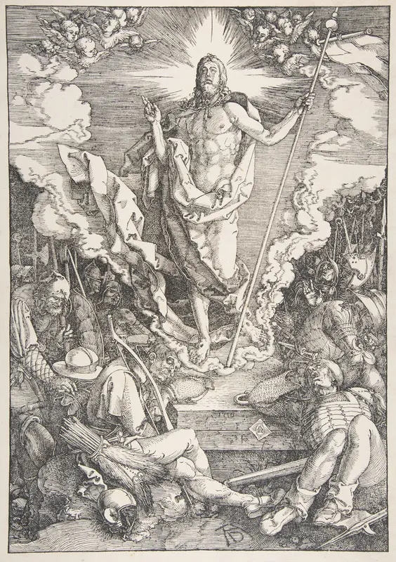 The Resurrection, from "The Large Passion" Wall Art by Albrecht Dürer - High-Resolution Digital Print