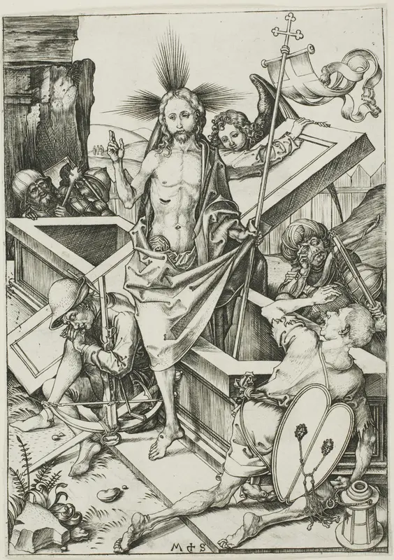 The Resurrection, from The Passion Wall Art by Martin Schongauer - High-Resolution Digital Print