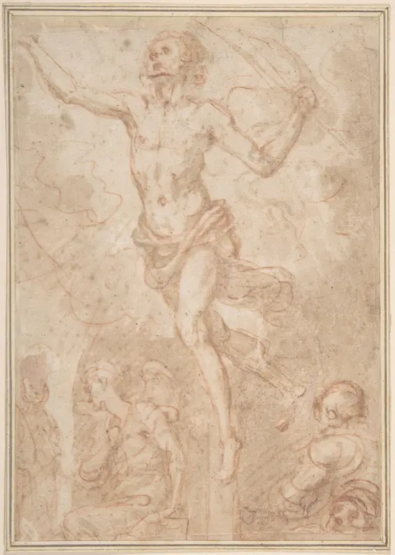 The Resurrection of Christ Wall Art by Anonymous, Italian, Roman-Bolognese, 17th century - High-Resolution Digital Print