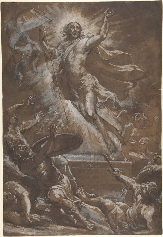 The Resurrection of Christ Wall Art by Denijs Calvaert - High-Resolution Digital Print