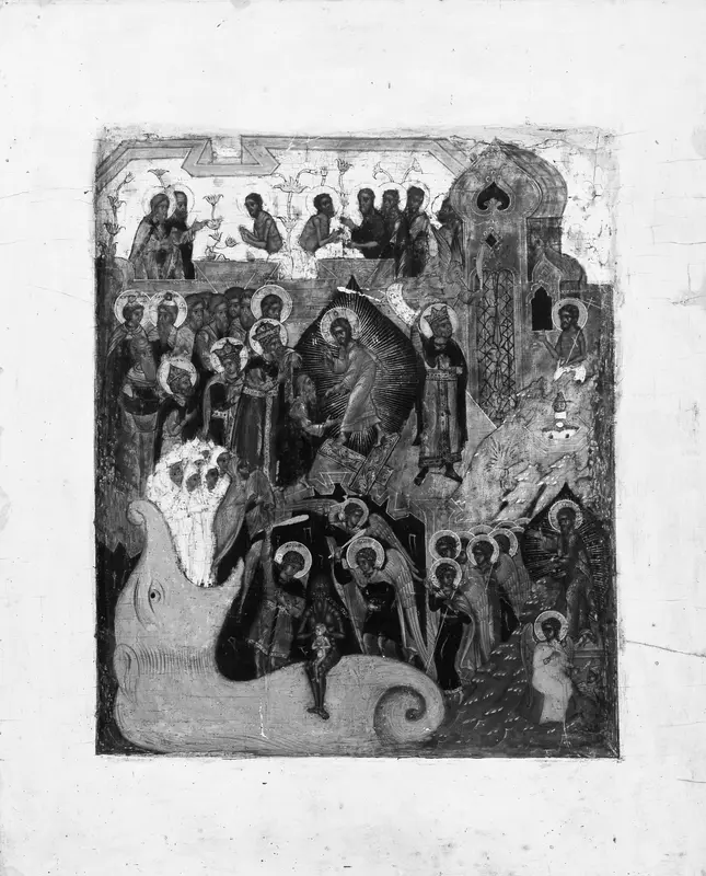 The Resurrection of Christ and the Harrowing of Hell Wall Art by Russian Painter - High-Resolution Digital Print