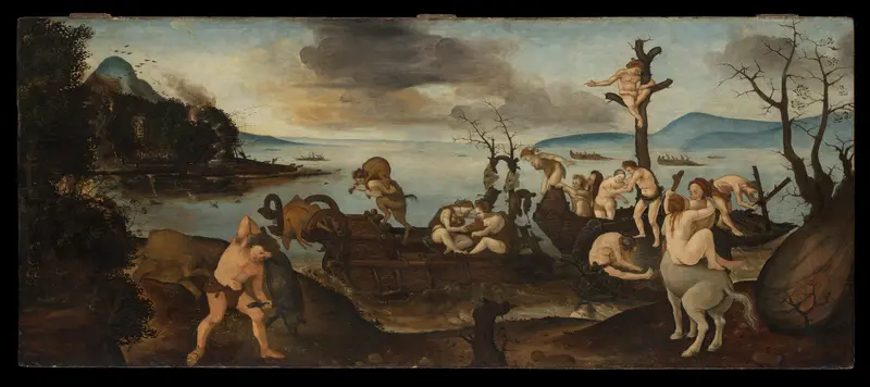 The Return from the Hunt Wall Art by Piero di Cosimo (Piero di Lorenzo di Piero d'Antonio) - High-Resolution Digital Print