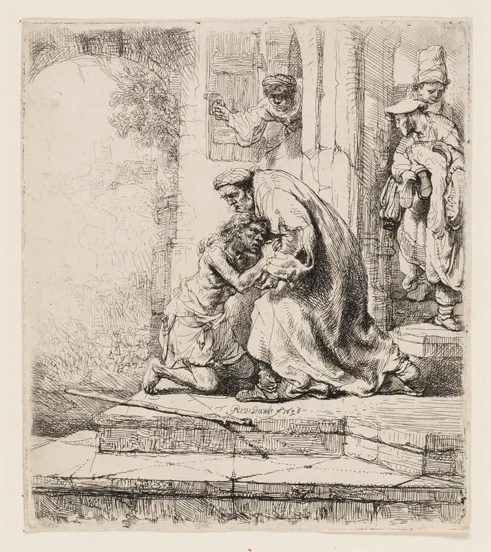 The Return of the Prodigal Son Wall Art by Rembrandt van Rijn - High-Resolution Digital Print
