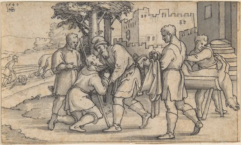 The Return of the Prodigal Son Wall Art by Sebald Beham - High-Resolution Digital Print