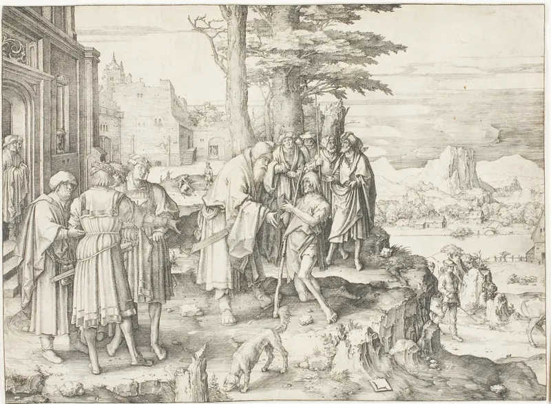 The Return of the Prodigal Son Wall Art by Lucas van Leyden - High-Resolution Digital Print