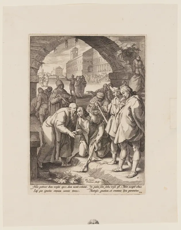 The Return of the Prodigal Son, from The History of the Prodigal Son Wall Art by Jacob Matham - High-Resolution Digital Print