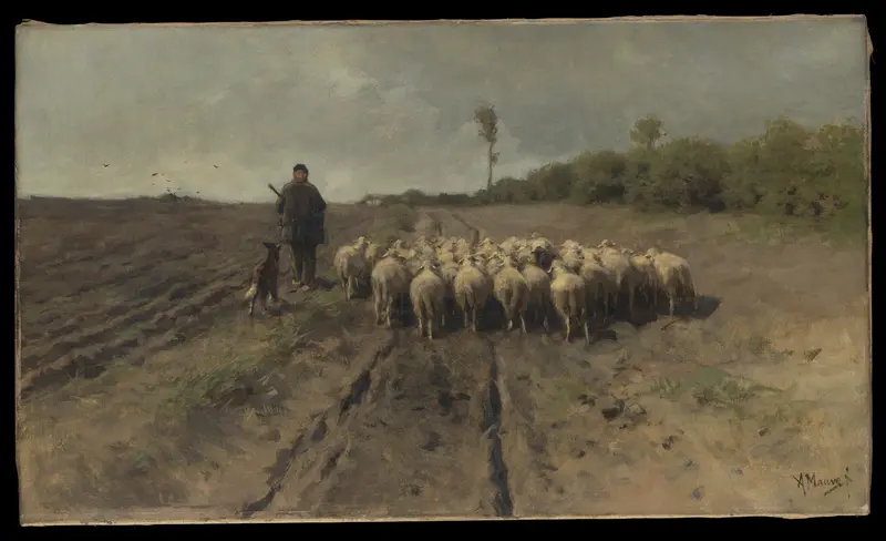The Return to the Fold Wall Art by Anton Mauve - High-Resolution Digital Print