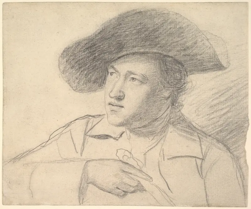 The Rev. William Atkinson, wearing a broad-brimmed hat Wall Art by George Romney - High-Resolution Digital Print