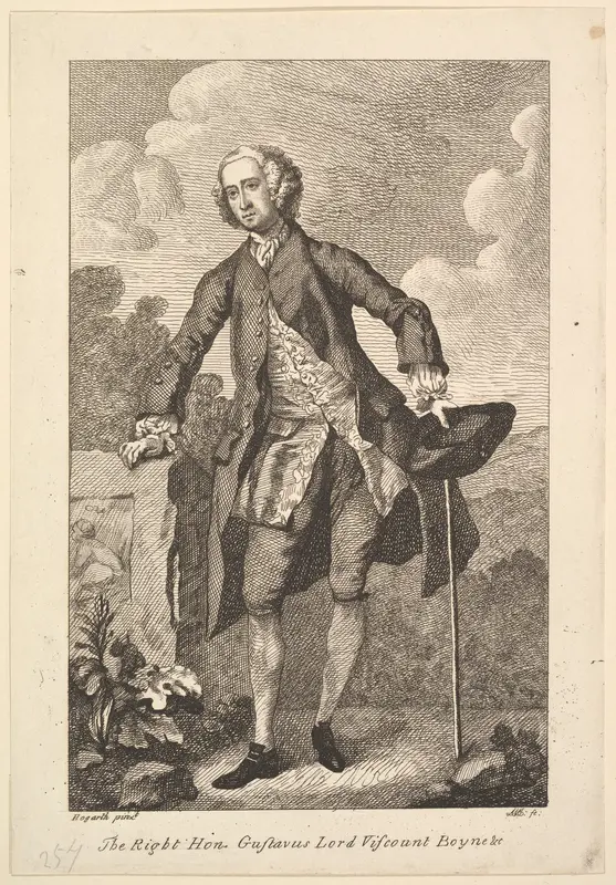 The Right Hon. Gustavus Lord Viscount Boyne &c. Wall Art by William Hogarth - High-Resolution Digital Print