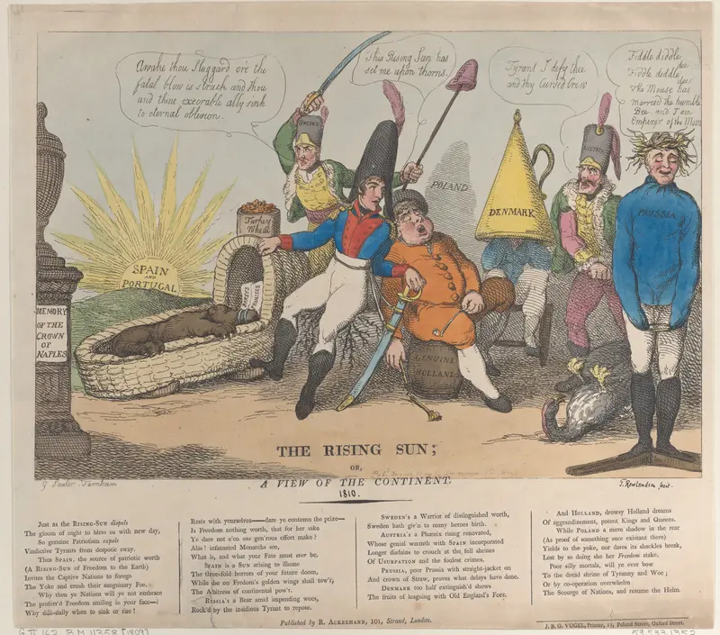 The Rising Sun; Or, A View of the Continent Wall Art by Thomas Rowlandson - High-Resolution Digital Print