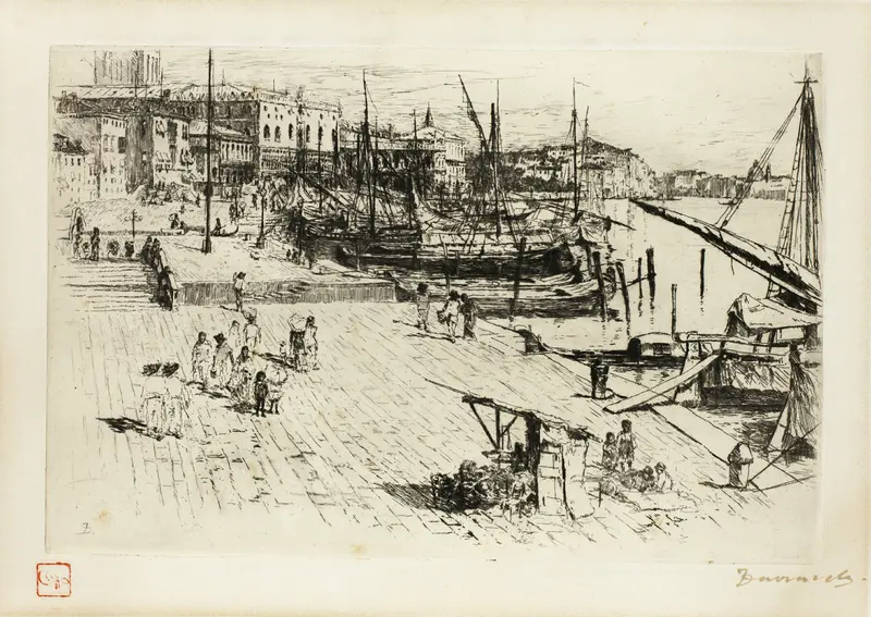 The Riva, Looking Towards the Grand Ducal Palace Wall Art by Frank Duveneck - High-Resolution Digital Print