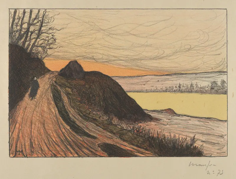 The Road from Gaud (La Route de Gaud), from "L'Estampe Originale" Wall Art by Maxime Maufra - High-Resolution Digital Print