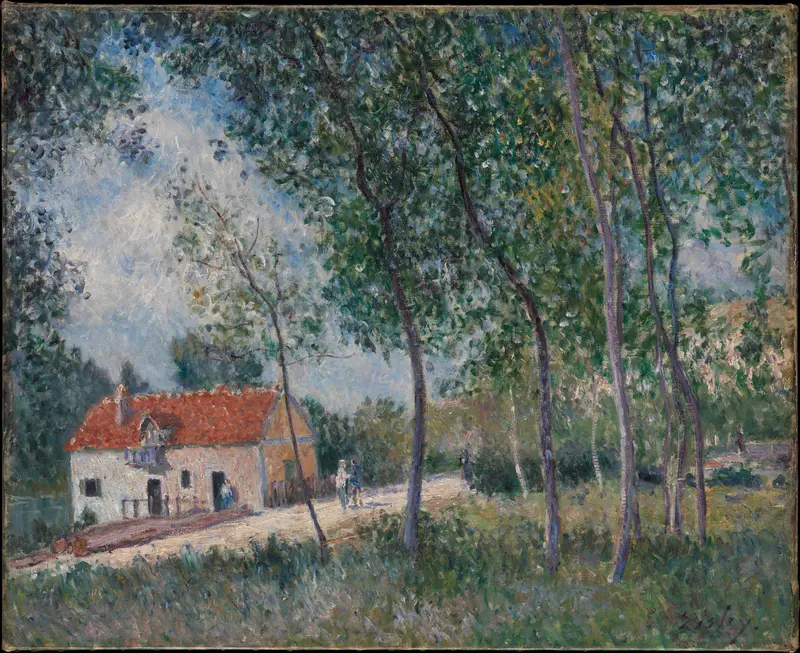 The Road from Moret to Saint-Mammès Wall Art by Alfred Sisley - High-Resolution Digital Print