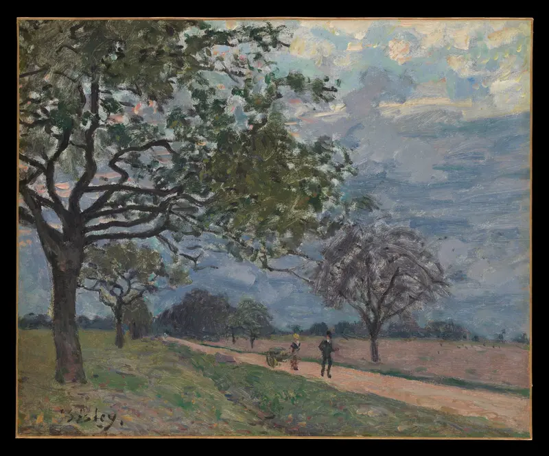 The Road from Versailles to Louveciennes Wall Art by Alfred Sisley - High-Resolution Digital Print