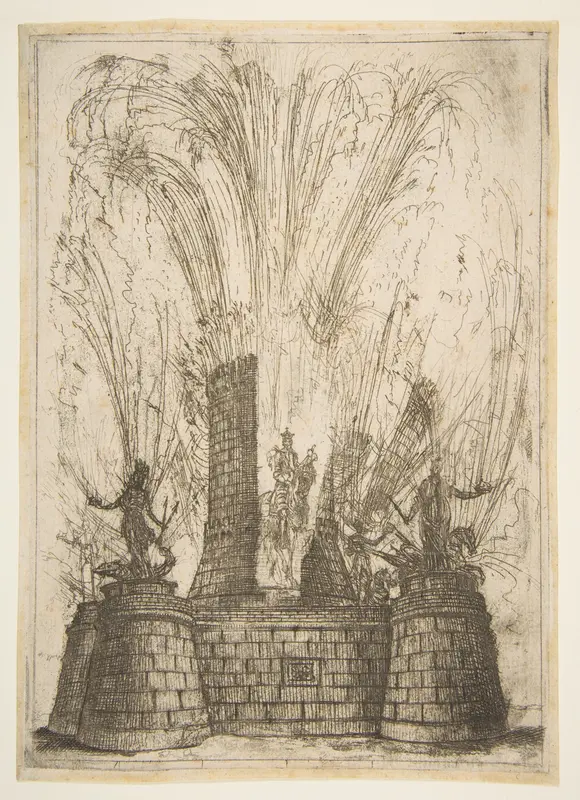 The Round Tower Ruptured to Reveal the Statue of the King of the Romans