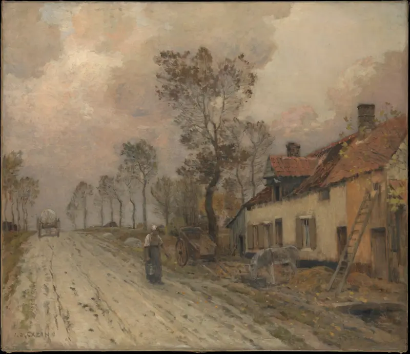 The Route Nationale at Samer Wall Art by Jean-Charles Cazin - High-Resolution Digital Print