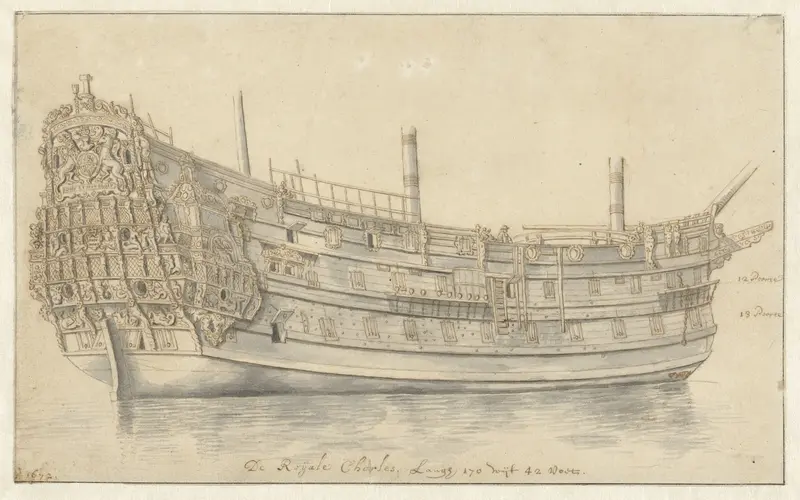 The Royal Charles Wall Art by Abraham Storck - High-Resolution Digital Print