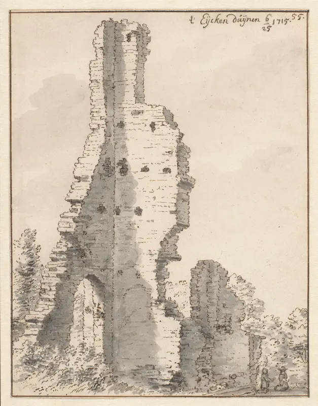 The Ruin of the Church of Eik en Duinen near The Hague Wall Art by Unknown - High-Resolution Digital Print