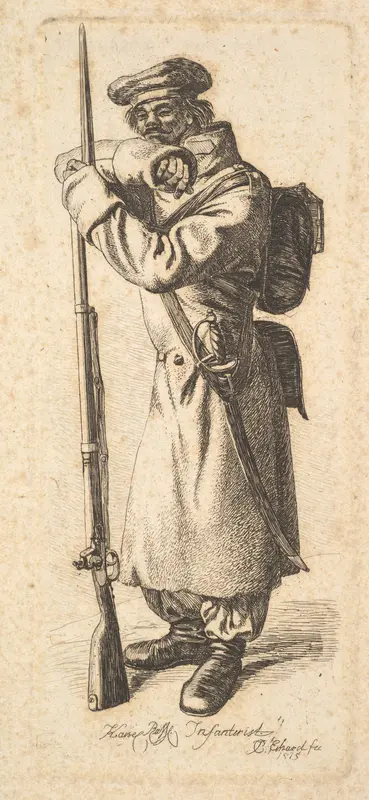 The Russian Infantryman Wall Art by Johann Christoph Erhard - High-Resolution Digital Print