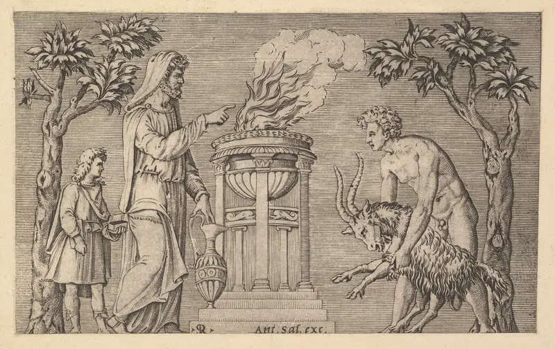 The Sacrifice of a Ram, from "Speculum Romanae Magnificentiae"