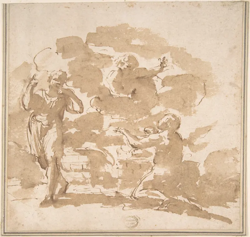The Sacrifice of Abel Wall Art by Anonymous, Italian, Roman-Bolognese, 17th century - High-Resolution Digital Print