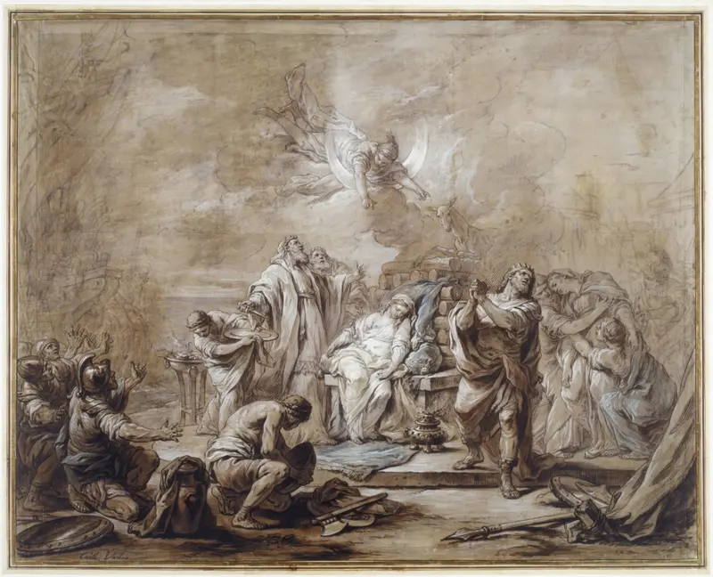 The Sacrifice of Iphigenia Wall Art by Carle (Charles André) Vanloo - High-Resolution Digital Print