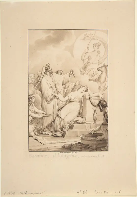 The Sacrifice of Iphigenia Wall Art by Jean Michel Moreau le Jeune - High-Resolution Digital Print
