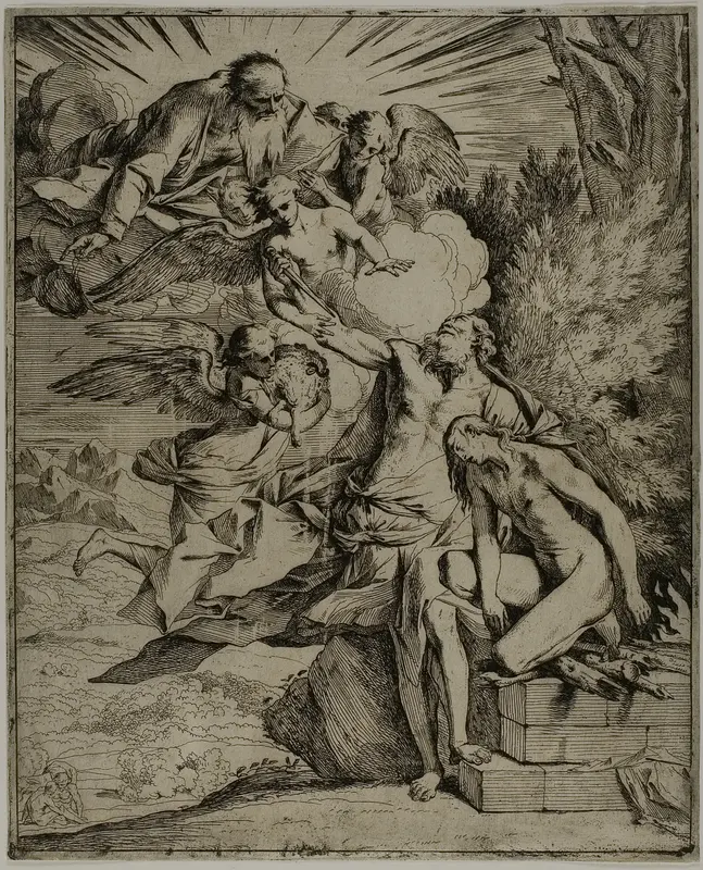 The Sacrifice of Isaac Wall Art by Pietro Testa - High-Resolution Digital Print