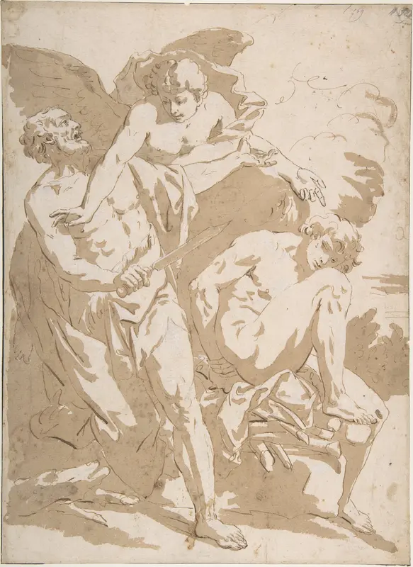 The Sacrifice of Isaac Wall Art by Johan Carl Loth - High-Resolution Digital Print