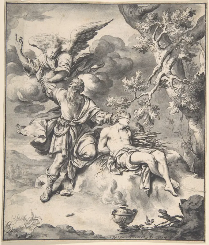 The Sacrifice of Isaac Wall Art by Willem van Mieris - High-Resolution Digital Print