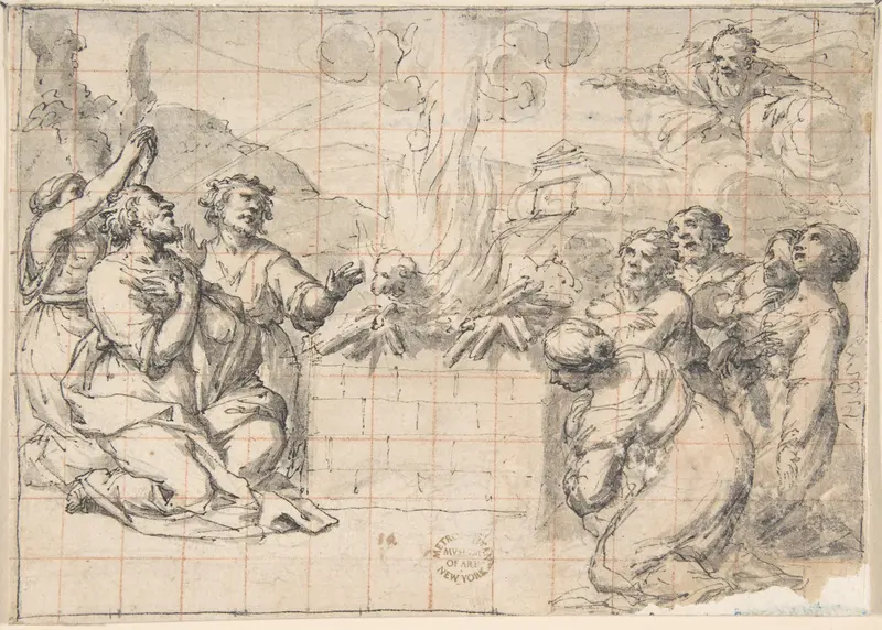 The Sacrifice of Noah Wall Art by Lazzaro Baldi - High-Resolution Digital Print