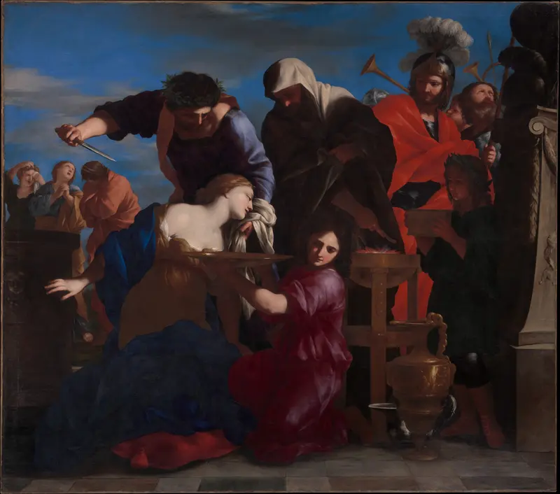 The Sacrifice of Polyxena Wall Art by Giovanni Francesco Romanelli - High-Resolution Digital Print