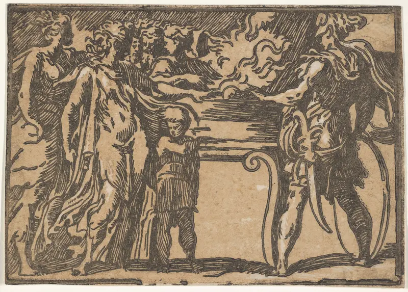 The Sacrifice, or Mucius Scaevola Wall Art by Parmigianino (Girolamo Francesco Maria Mazzola) - High-Resolution Digital Print