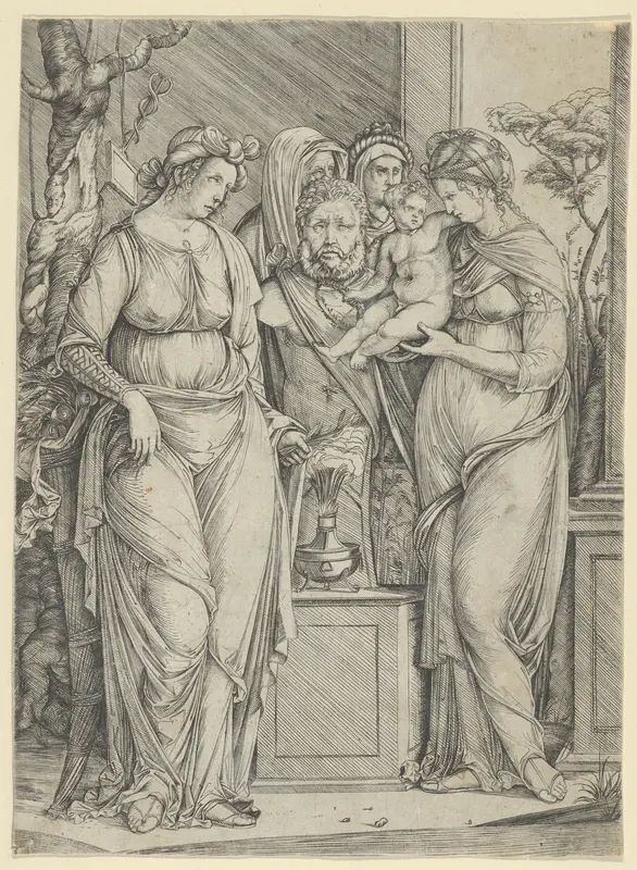 The sacrifice to Priapus (the larger version) Wall Art by Jacopo de' Barbari - High-Resolution Digital Print