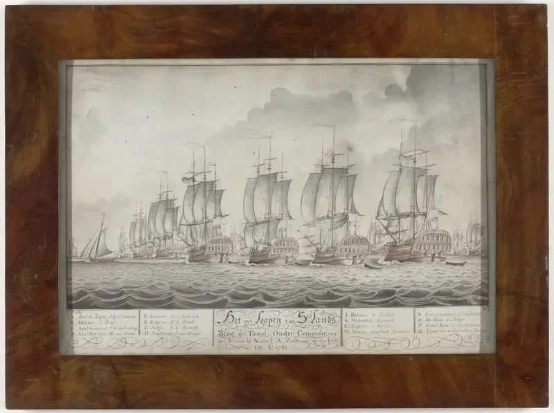 The Sailing of the Dutch Fleet from Texel (19 July 1781) Wall Art by Unknown - High-Resolution Digital Print