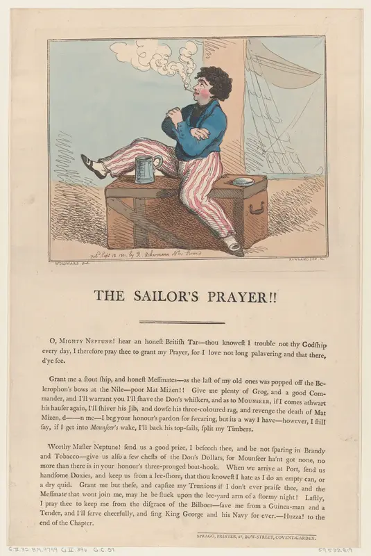 The Sailor's Prayer!! Wall Art by Thomas Rowlandson - High-Resolution Digital Print
