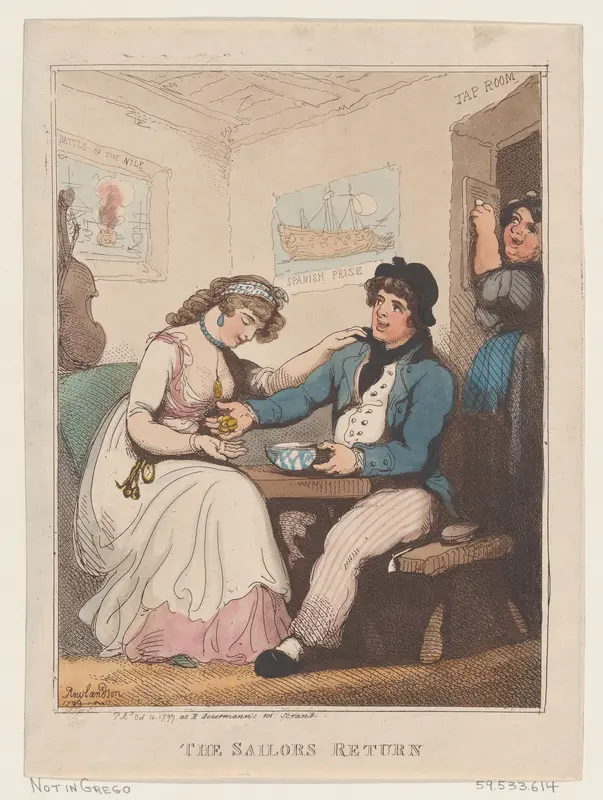 The Sailor's Return Wall Art by Thomas Rowlandson - High-Resolution Digital Print
