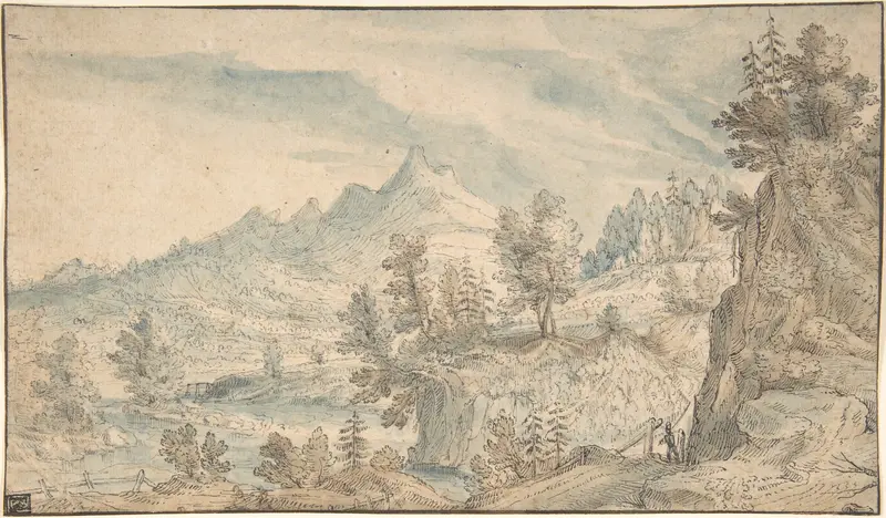 The Salzach Valley with a View of the Watzmann Massif in the Background Wall Art by Frederik van Valkenborch - High-Resolution Digital Print