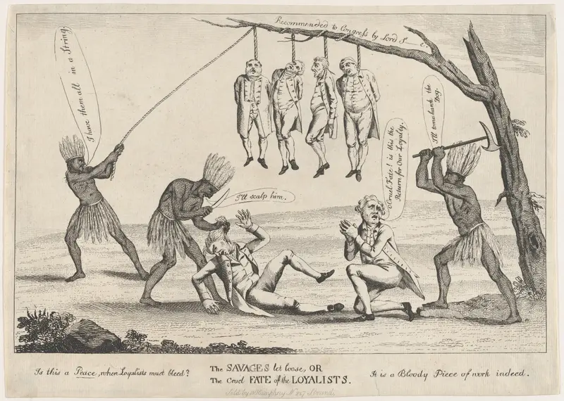 The Savages Let Loose, or the Cruel Fate of the Loyalists Wall Art by William Humphrey - High-Resolution Digital Print