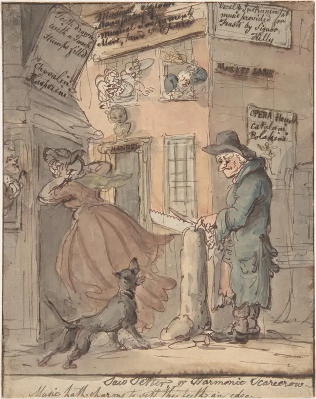 The Saw-Setter Wall Art by Thomas Rowlandson - High-Resolution Digital Print