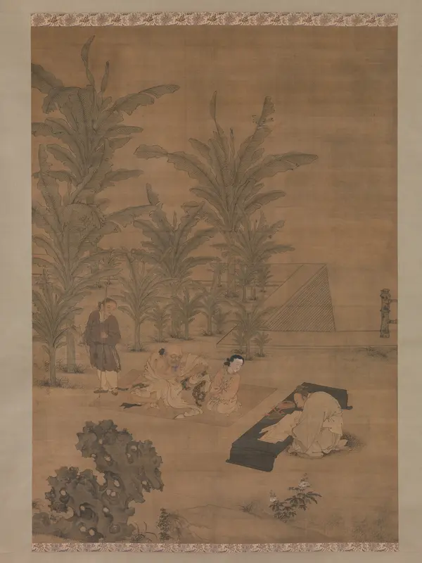 The Scholar Fu Sheng Transmitting the Book of Documents Wall Art by Du Jin - High-Resolution Digital Print