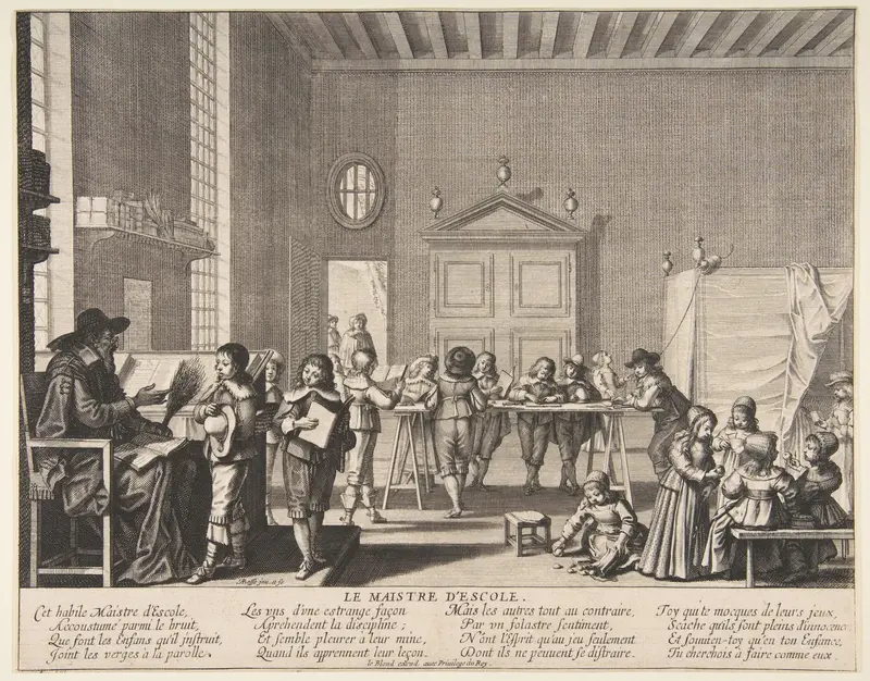 The School Master Wall Art by Abraham Bosse - High-Resolution Digital Print