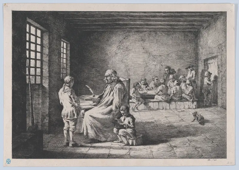 The School Master Wall Art by Jean Jacques de Boissieu - High-Resolution Digital Print